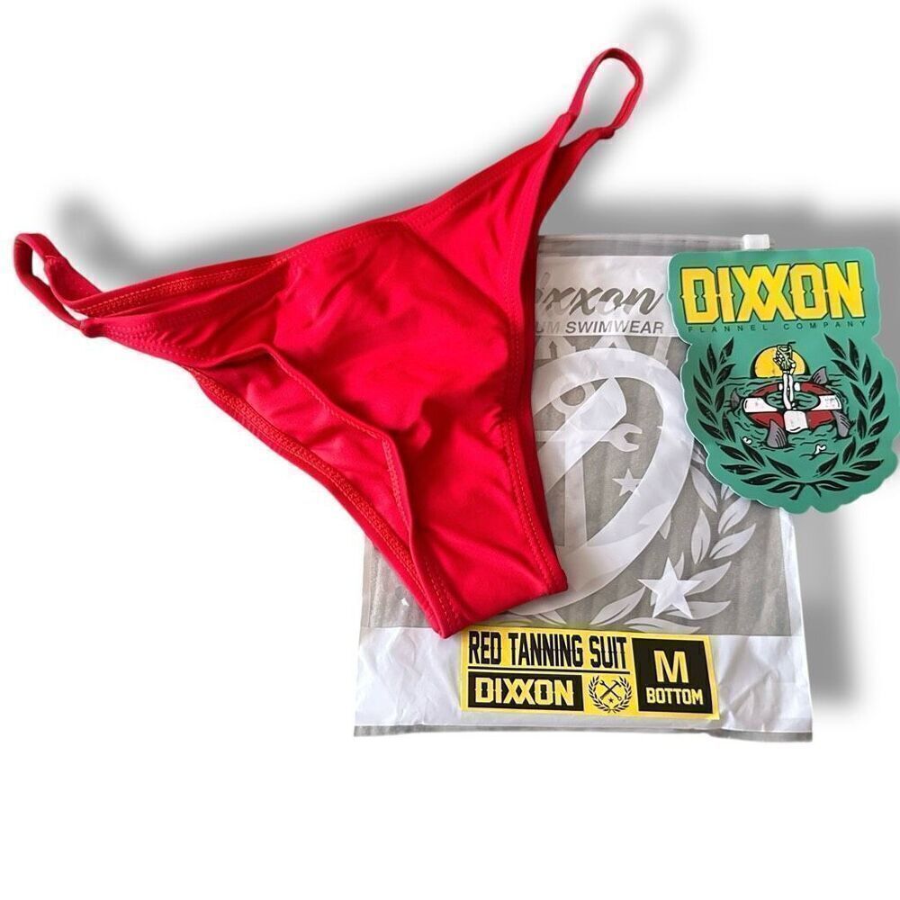 DIXXON Flannel Company NWT Red Bikini Bottoms Tanning Suit